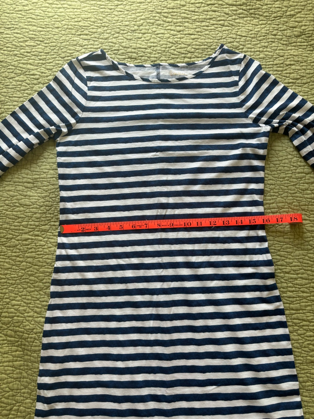 Lily Pulitzer Casual Dress Blue & White Stripe 3/4 Sleeve S - Picture 7 of 11